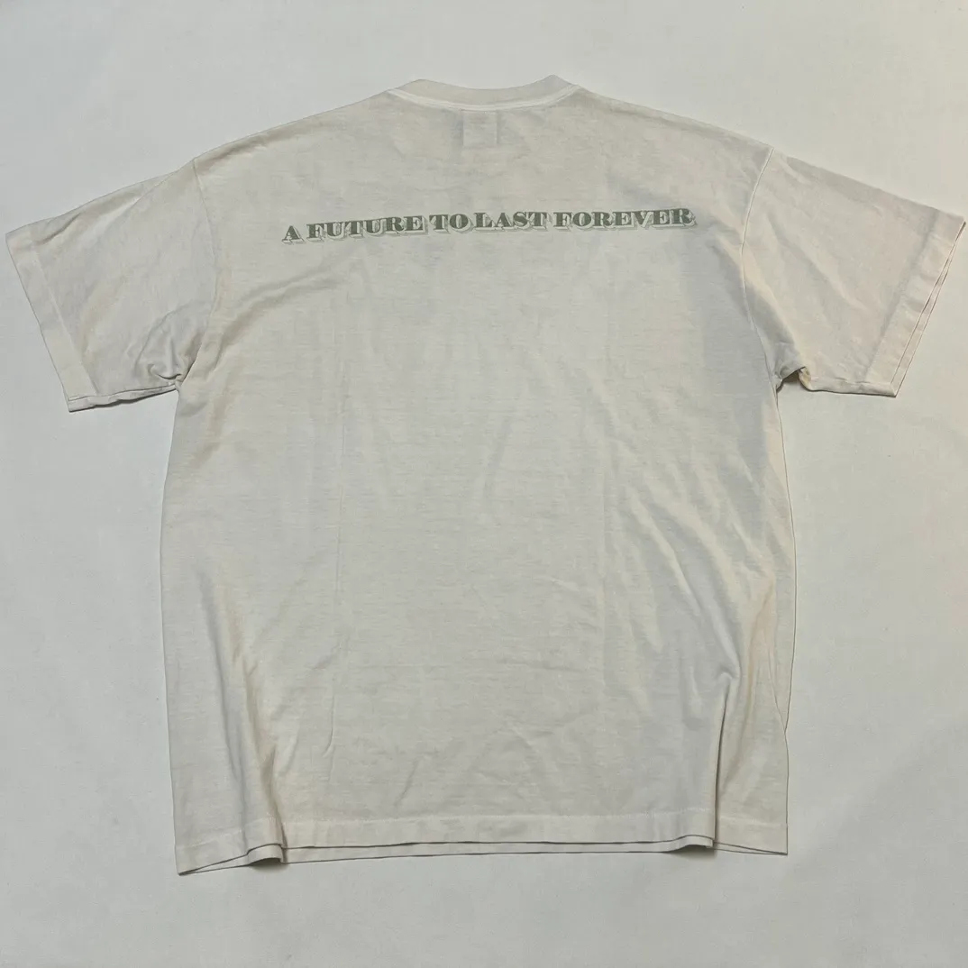SAINT Mxxxxxx MONEY TEE/WHT dollar necklace, retro short-sleeved, off-white S-XL, ready-to-wear, washed and distressed, authentic level printing, correct accessories/with little angel logo